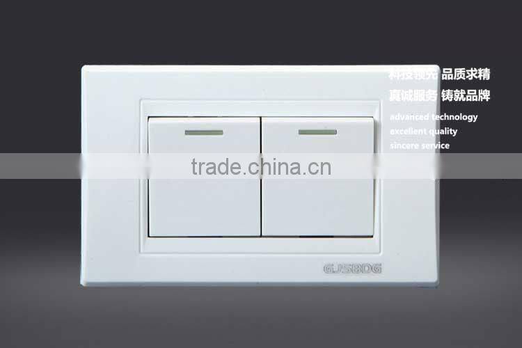YB-118 two gang one way/two way wall switch