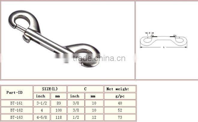 HIGN QUALITY HOY SALE MENTAL HARDARE DOUBLE END BOLT SNAP HOOK