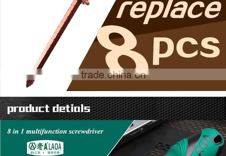 LAOA S2 material 8 in 1 multifunction double use magnetic screwdriver
