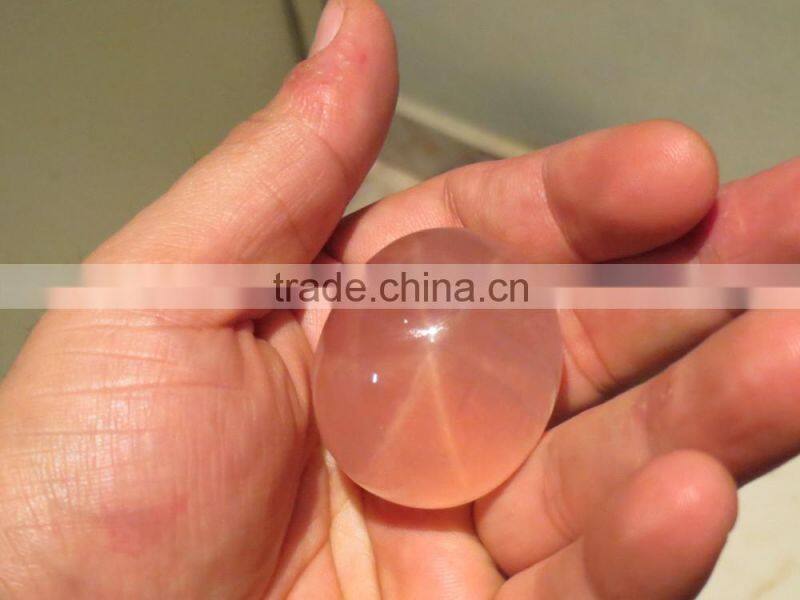 HUGE 256.90 carat 6-petal Natural STAR Rose Quartz Gemstone Loose Semi Precious Stone Cabochons