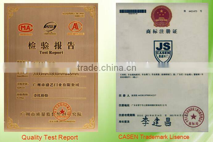 Hard red cherry plain wood bedroom door for modern hous design