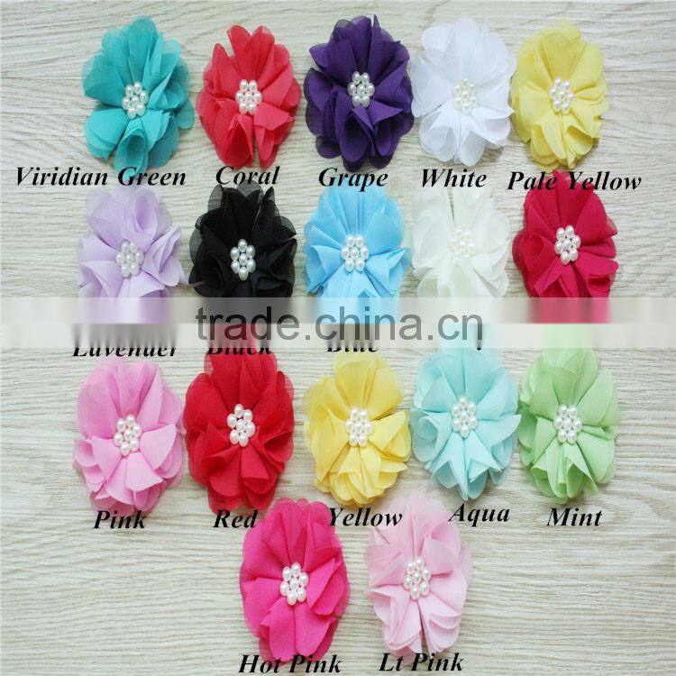 Artifical Lace Fabric Ballerina Flower With Rhinestones For Headband