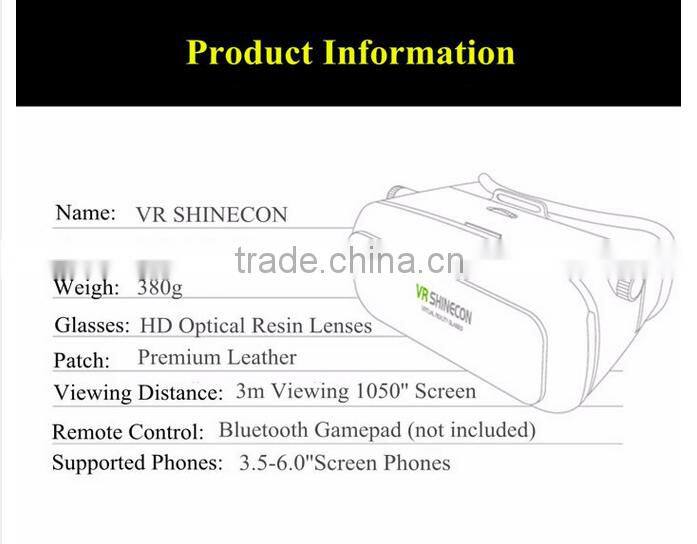 VR Shinecon 3D Glasses Universal VR Box Virtual Reality Google Cardboard Video Headset Helmet