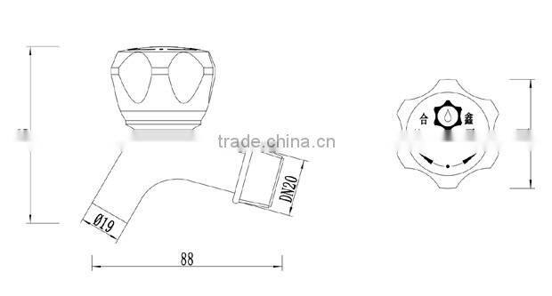 Brand new white+blue marble nude sculptures plastic faucet with CE certificate