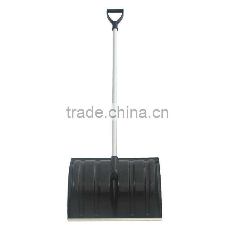 Black Heavy Duty Plastic Snow Shovel with D-Grip