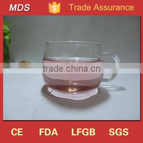 Hot selling drinking water glass tumbler cup with handle