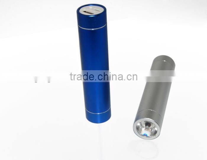 2600mAh power bank with LED torch External Battery pack for Mobile phone