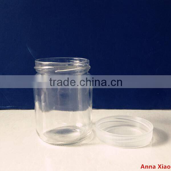 220ml glass honey, pepper sauce, jam,coffee jar with white plastic cap