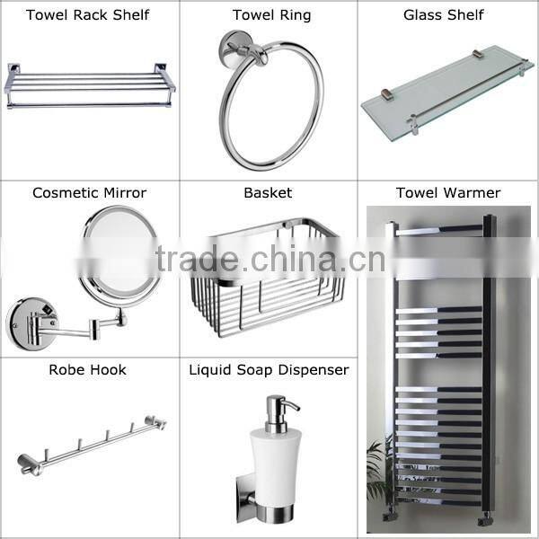 Modern Wall Mounted Low-caben Steel Bathroom hardware Accessories Sets for home bathroom 6D25