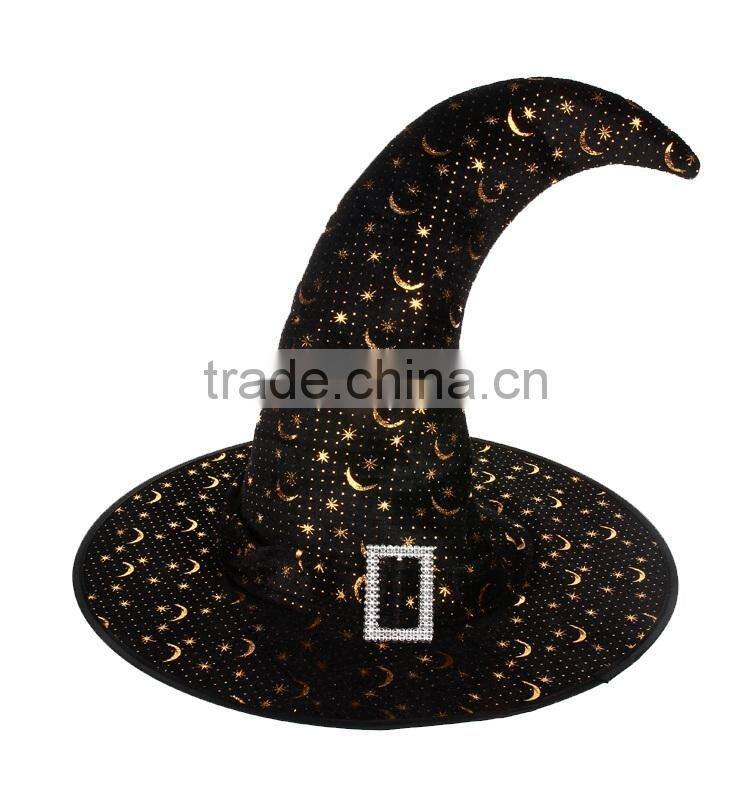 Witch hat with star and moon print