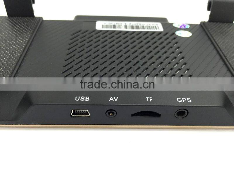 Android Navigation Dual Camera Car DVR Rear view mirror