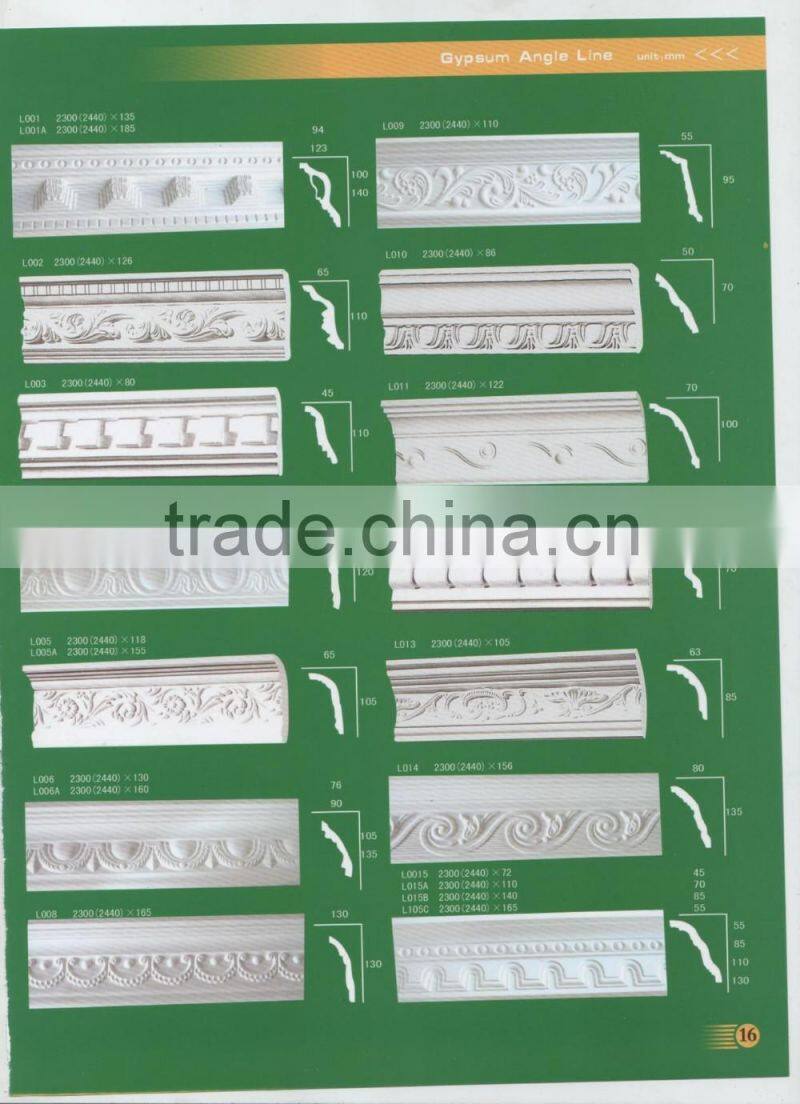 gypsum ceiling cornice moulding / gypsum cornice mould factory direct sale