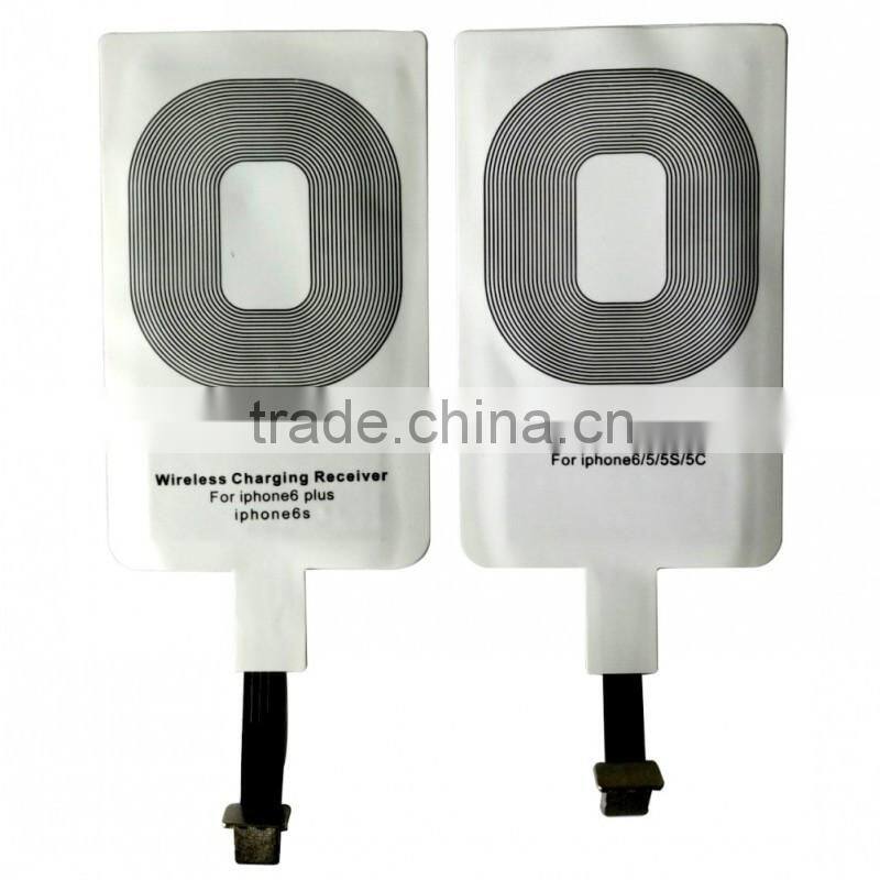 Qi Wireless Charger Receiver portable charger receiver for Apple iPhone 6 plus/6s Plus/lighting usb