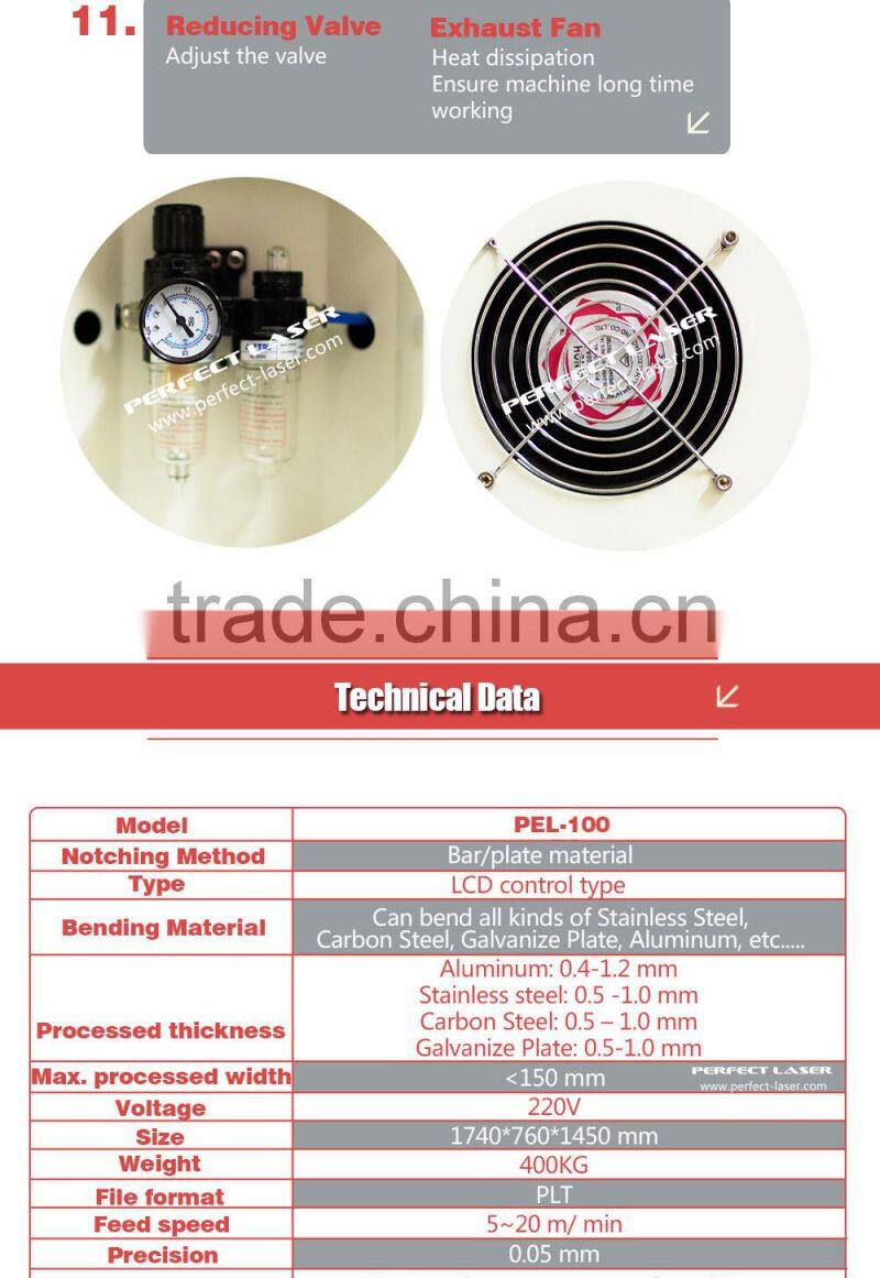 China stainless steel CNC bending aluminum channel machine