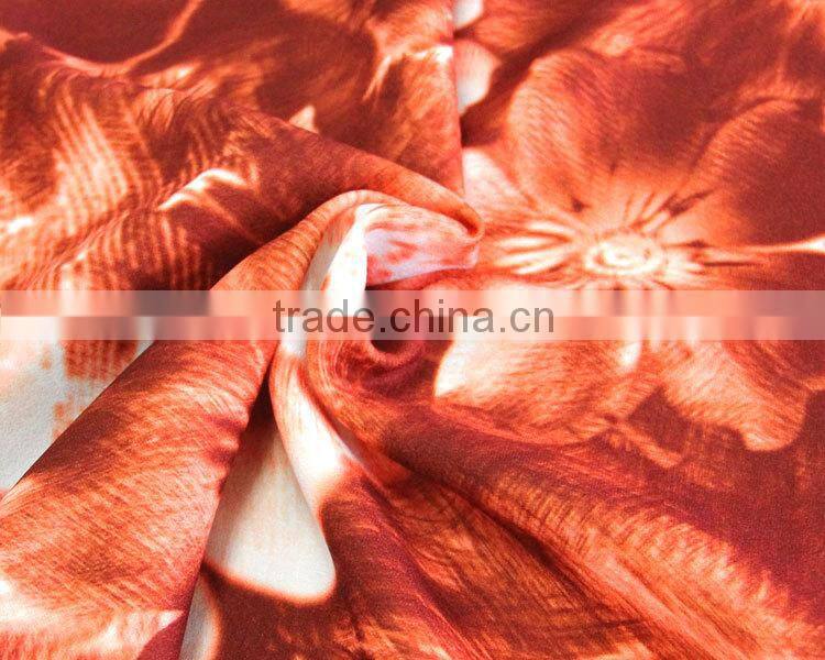 2016 new print fabric flowers fabric material for making dresses