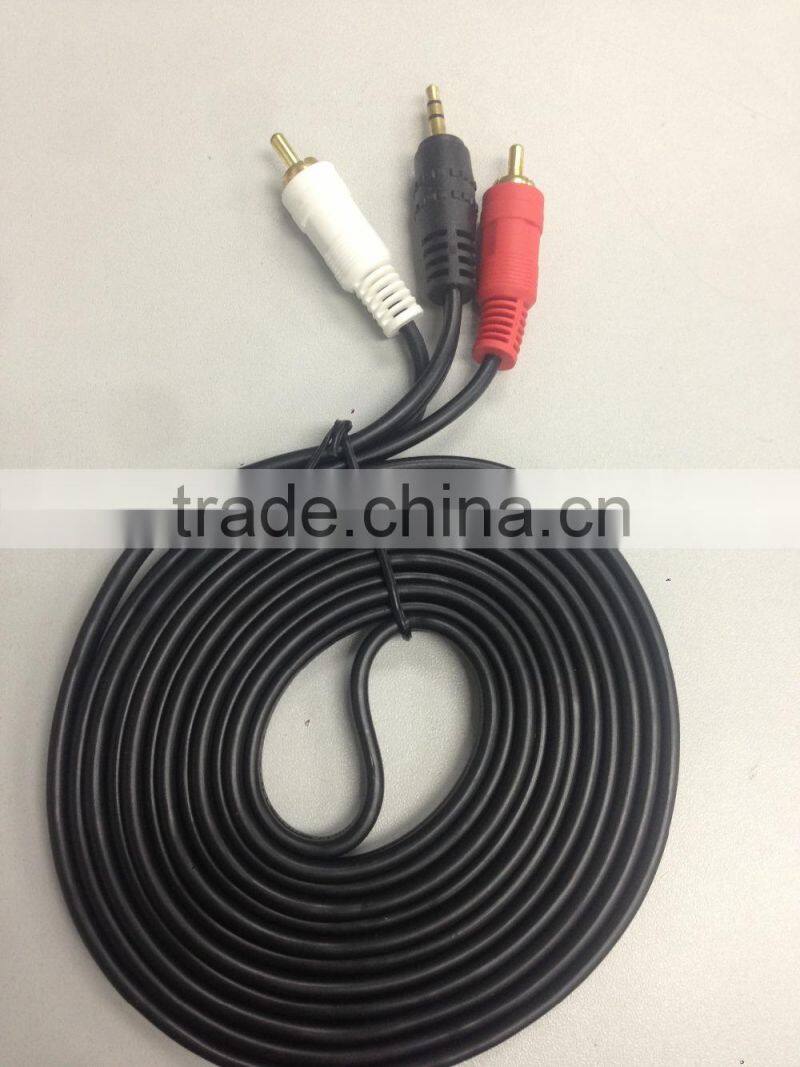 Preminum Gold Plated 2 RCA to 2 RCA audio video cable