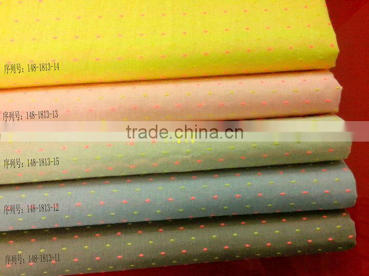 100% cotton jacquard fabric for clothing with ready bulk