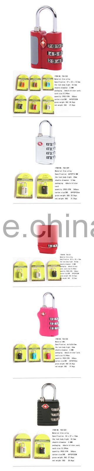 Hot sale plastic tsa luggage lock tsa550 tsa lock