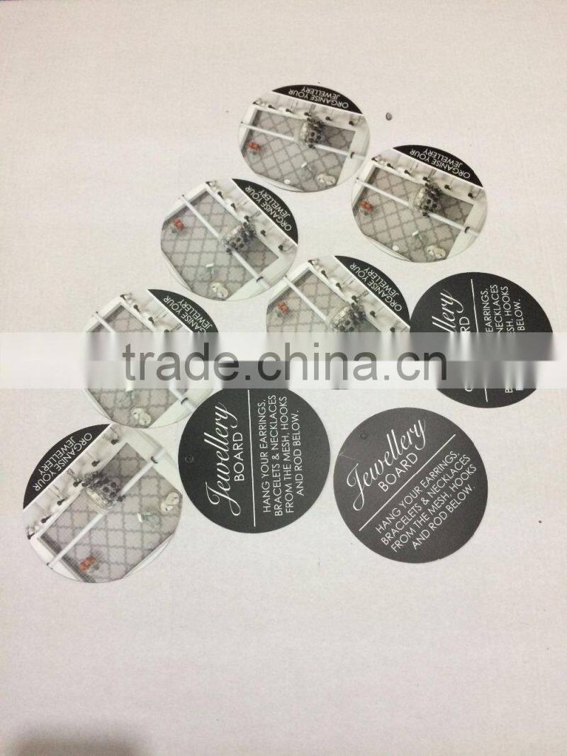 paper tag for Jewerlly package round paper tag paper labels
