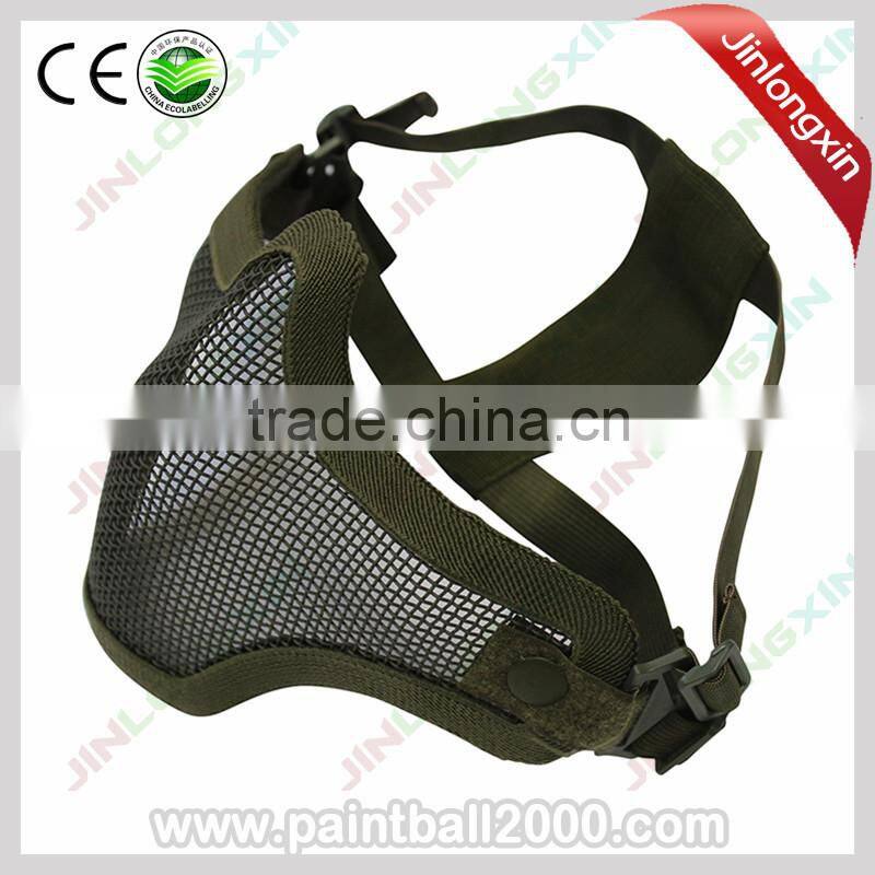 Tactical Military Half Face Metal Mesh Protector Airsoft Mask