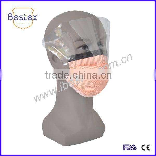 Disposable Earloop Face Mask With Shield for eye protection