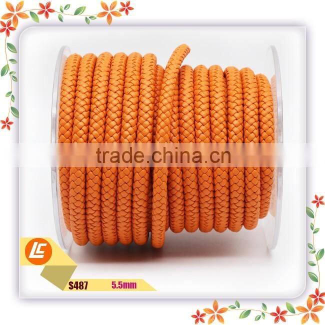 Best Quality Weave Round Leather Cord 5.5mm