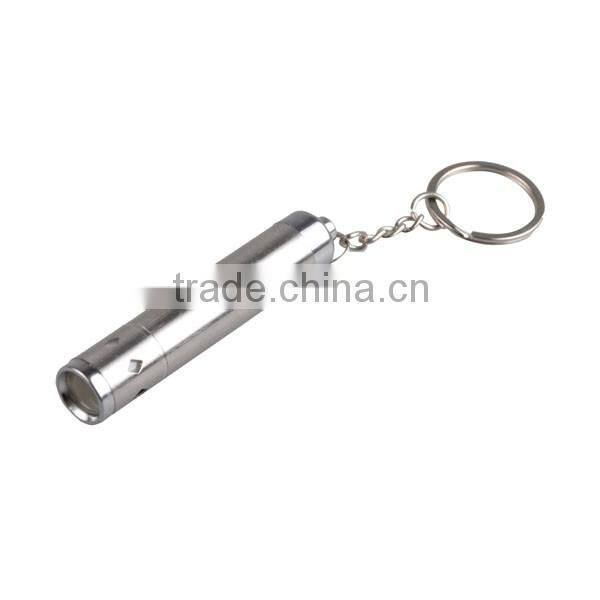 MINI Sliver Color LED Keychain Torch Light Aluminium For Promotional