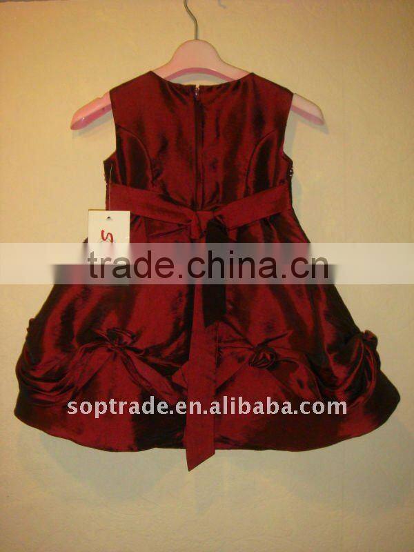 Lovely kids evening clothing sleeveless fashion model girls party dress