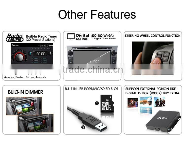 EONON D5154Z Gray 7 Inch Digital Touch Screen GPS Car DVD Player For Opel /Vauxhall /Holden