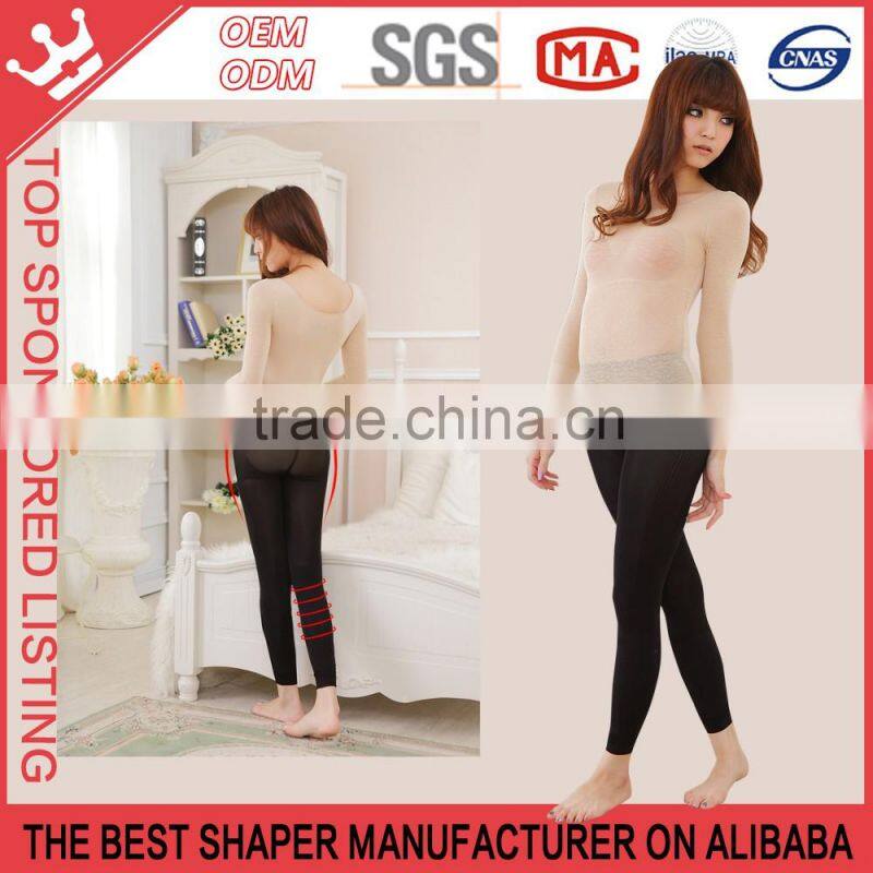 Women's Germanium Titanium Footless 3-stageHip&Leg Tight Slimming Leggins/Tights K02