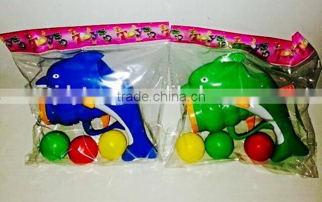 Shooting game solid color shark dolphin ping-pong gun with bowling ball sport toy