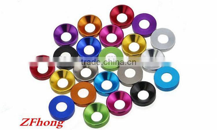 M2 M2.5 M3 M4 M5 M6 colourful anodized aluminum countersunk washer