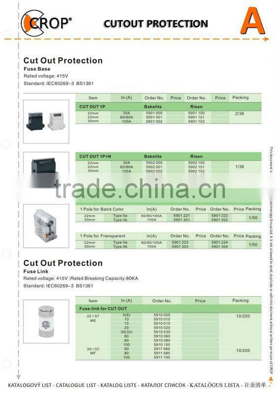 Plastic Safety Cutout Protection F/1P+N