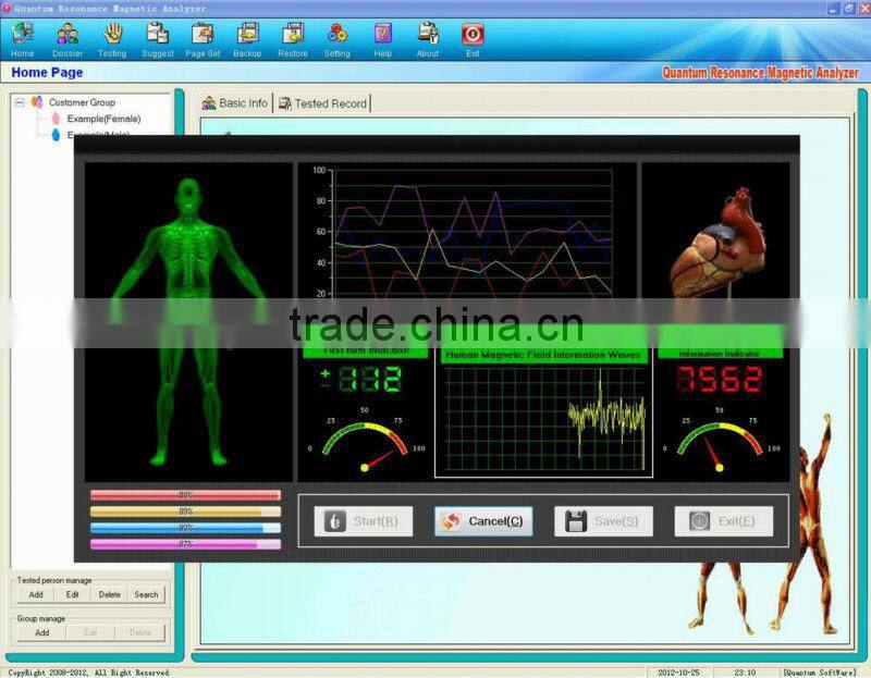 GIII 2013 Quantum Magnetic Resonance Body Analyzer English Spanish French Chinese 38 reports