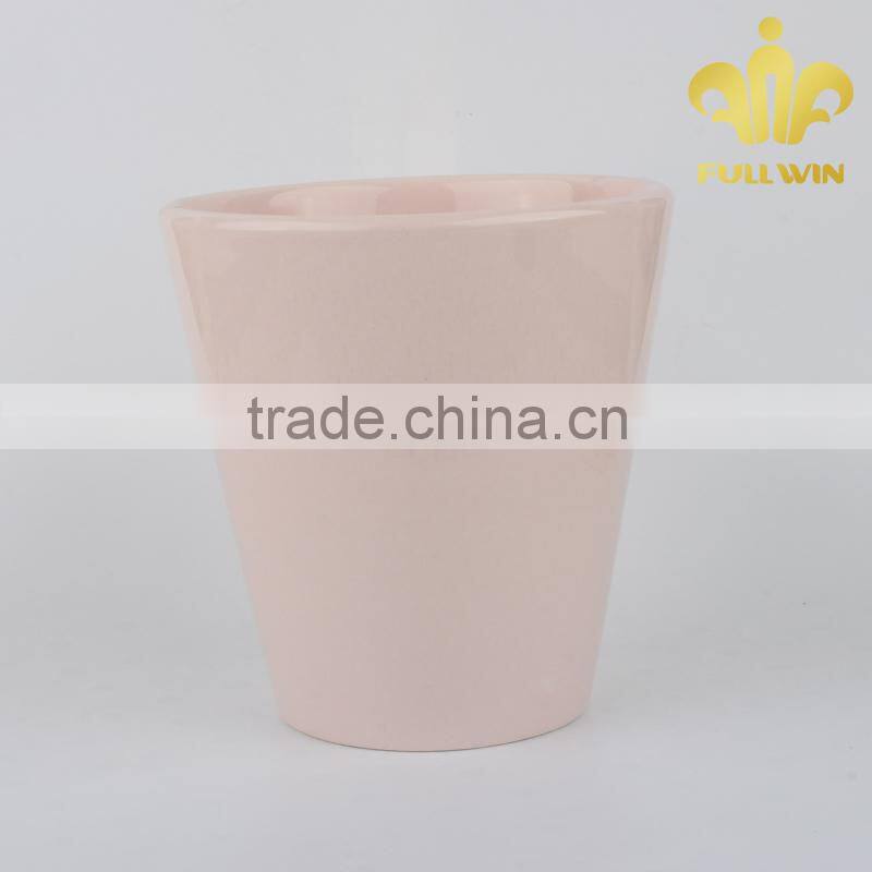 cylinder ceramic cup shaped flower pot painting designs