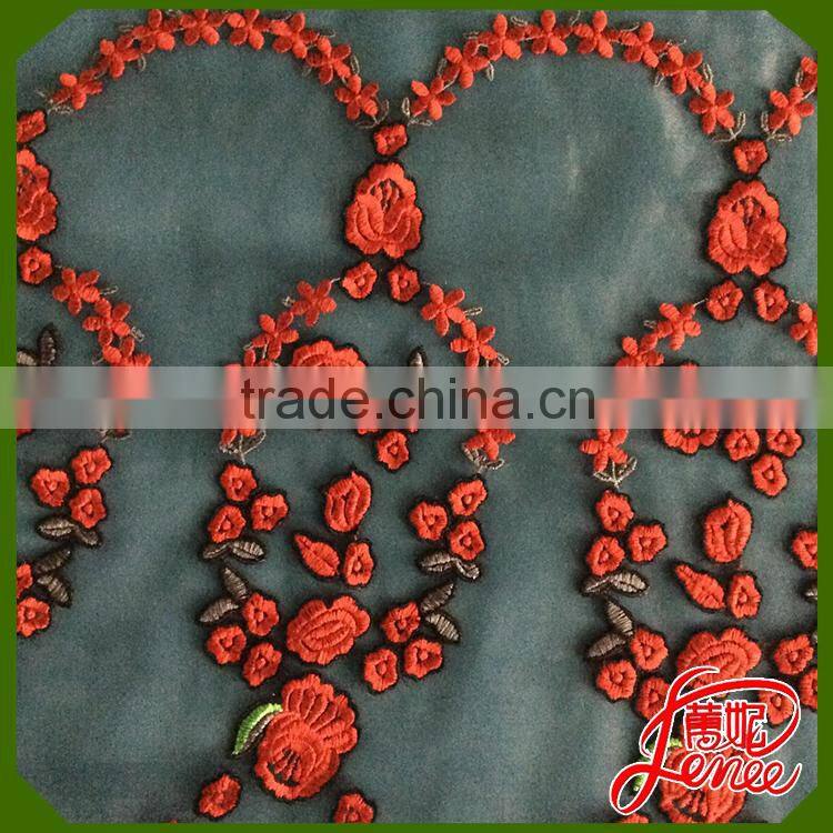 Wholesale Price Cord Embroidery Fabric With Handmade Floral Design Decoration