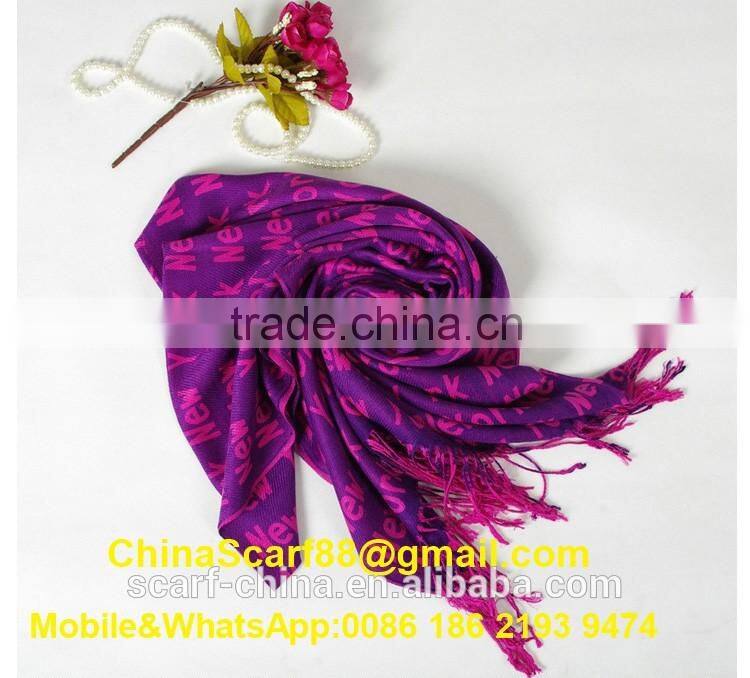 Cashmere knit fringe scarf wholesale