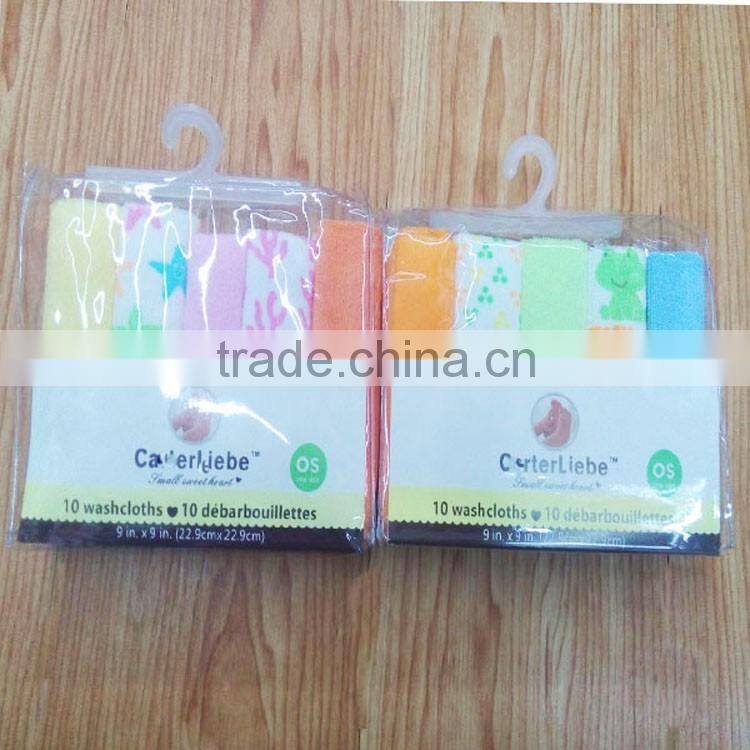 100% cotton colorful soft baby hand towel