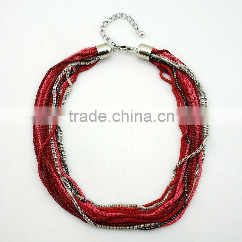 High Quality indian jewelry set With Multilayer Colorful Chain