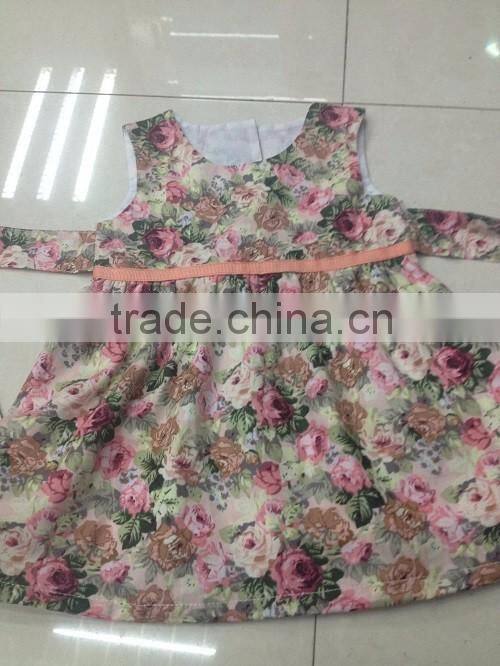 2016 baby cotton flower dress frocks designs cute little girls birthday dress