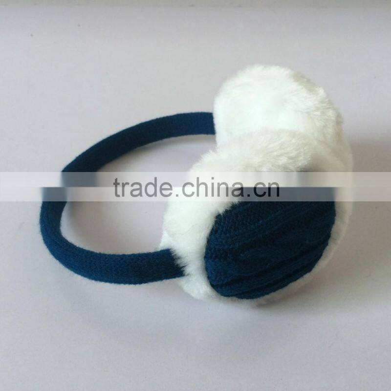 New Arrival unisex geometric pattern earmuffs for Autumn Winter Adjustable knitting Earmuffs