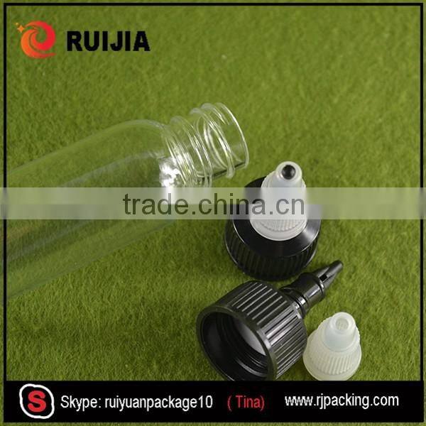 wholesale clear empty fancy twist e-dropper 100ml pet bottle