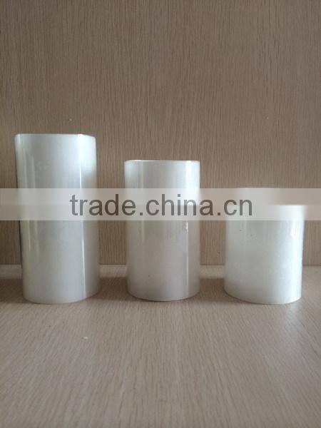 Wax Flameless LED Candles 4" 5 " 6" 3-Pack- White