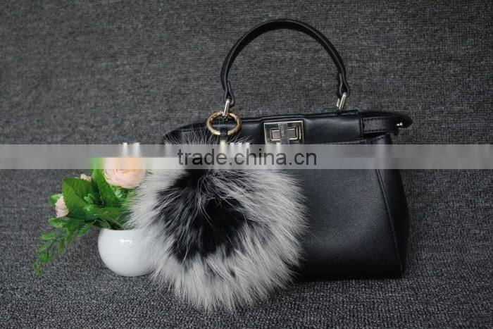 Nice Fur Fashionable Raccoon Fur Ball Fur Keyring