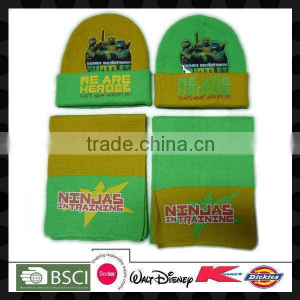 winter sets knitted hat and scarf baby hat