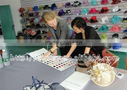 The 001 kingly formal Sinamay hats with suit for lady