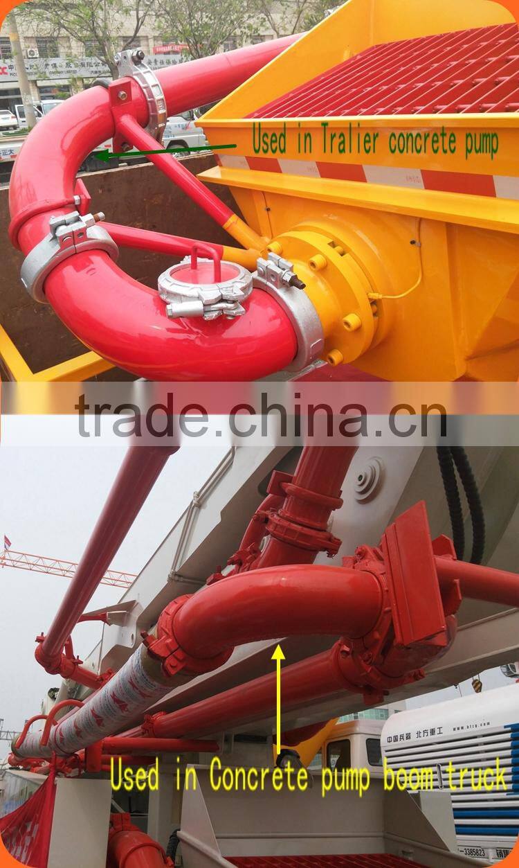 DN125* R275* 90 degree boom pump wear resistant elbow
