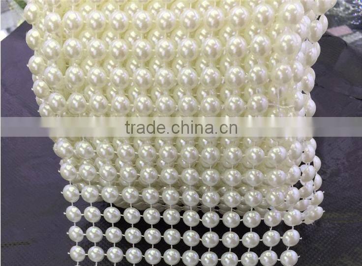 New fashion rhinestone pearl beaded trim for wedding dress