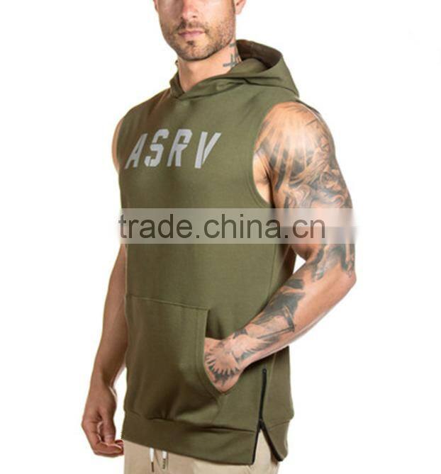 Custom Muscle Sleeveless Pullover Sport Hoodies