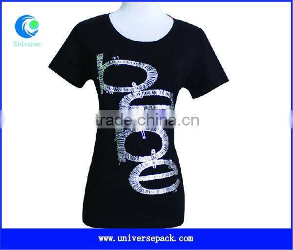 viscose spandex three quarter sleeve t shirt from factory wholesale